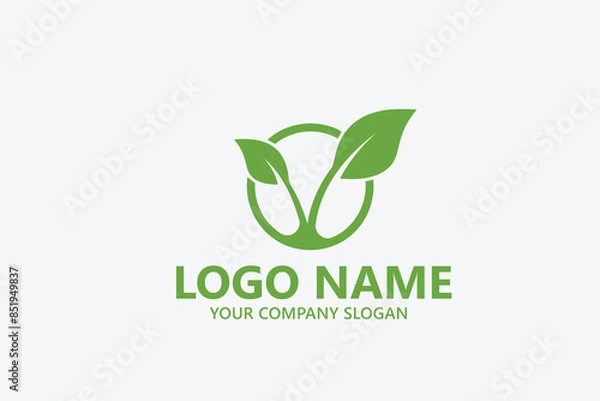 Fototapeta  leaf logo design ready vector template