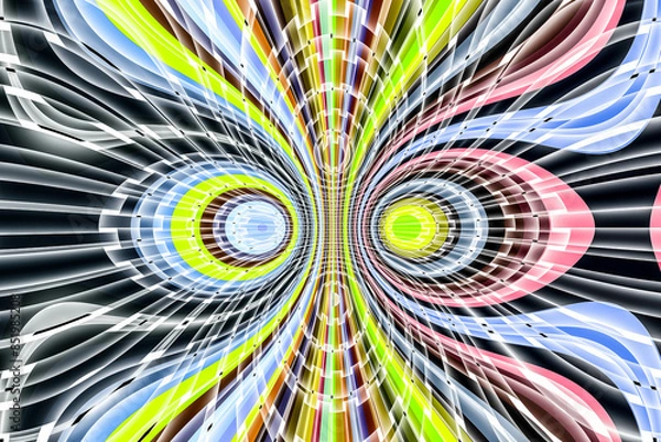 Fototapeta Beautiful abstract pattern. kaleidoscope geometric style. ornament. texture background made from fractal flower for use at graphic design. wrapping paper