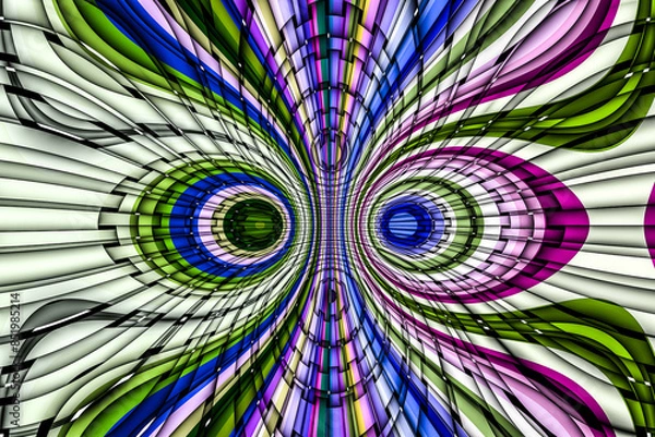 Fototapeta Beautiful abstract pattern. kaleidoscope geometric style. ornament. texture background made from fractal flower for use at graphic design. wrapping paper