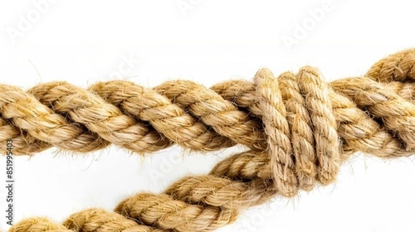 Fototapeta A rope with a knot on it.
