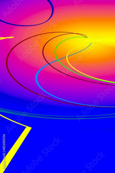 Fototapeta Abstraction in color with lines for wrapping paper, design.