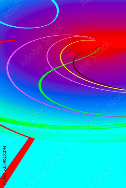 Fototapeta Abstraction in color with lines for wrapping paper, design.