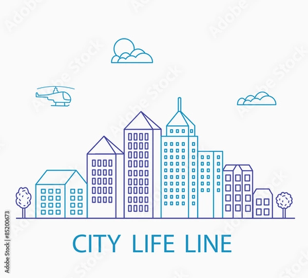 Fototapeta linear urban