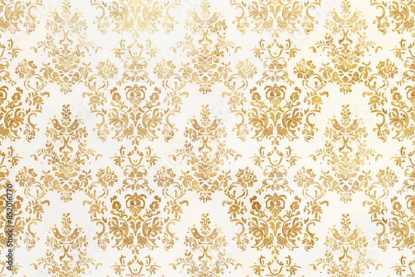 Obraz pattern oro stile royal e regency su sfondo bianco