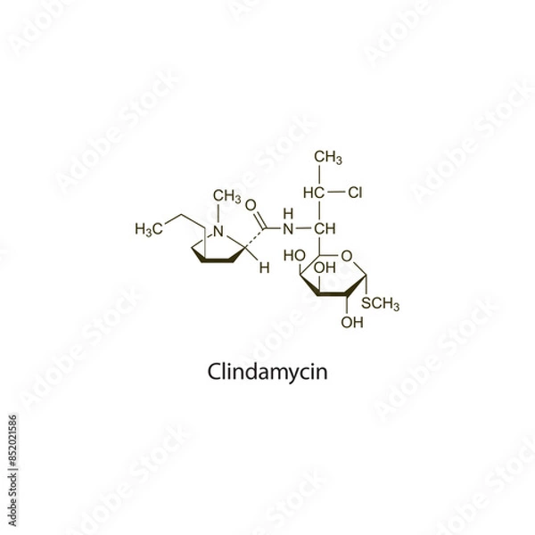 Fototapeta 15HPETE, 15-hydroperoxyeicosatetraenoate skeletal structure diagram.prostanoid compound molecule scientific illustration on white background.