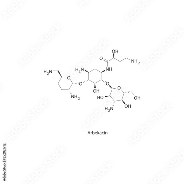 Fototapeta Diagram showing biosynthesis of Leukotriens from Arachidonic acid via enzymatic reaction - schematic molecular strcuture chemical illustration.