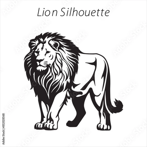 Obraz lion silhouette