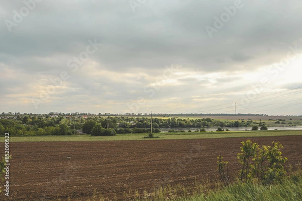 Obraz Ukrainian fields in spring beautiful landscape