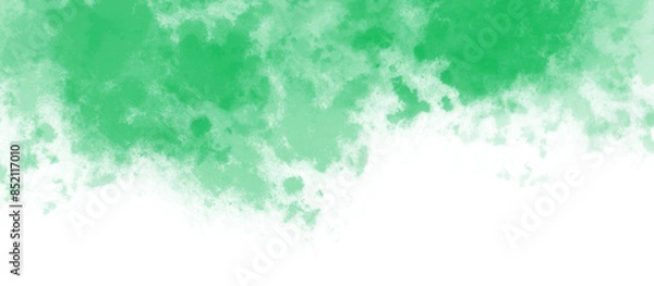 Fototapeta Bottomless green smoke. Bottomless green clouds. Green smoke with a transparent background. Green clouds with a transparent background. Green smoke overlay.
