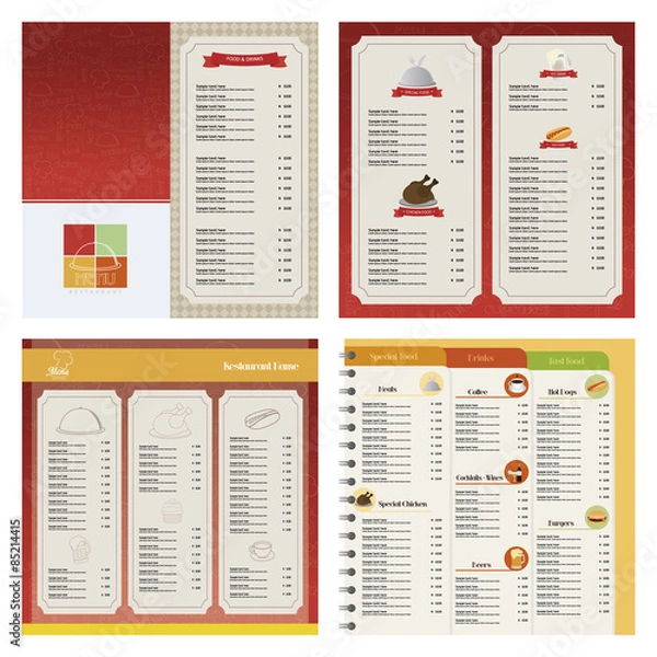 Fototapeta Menu design