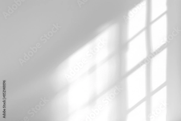 Fototapeta Shadows from a window projected onto a wall. Image with a transparent background ideal for use on any surface.