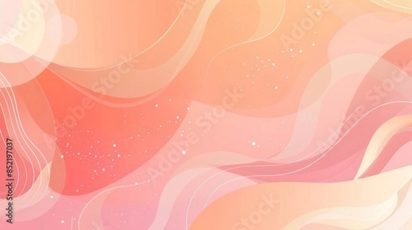 Fototapeta abstract, modern design background in pink peach color with wave