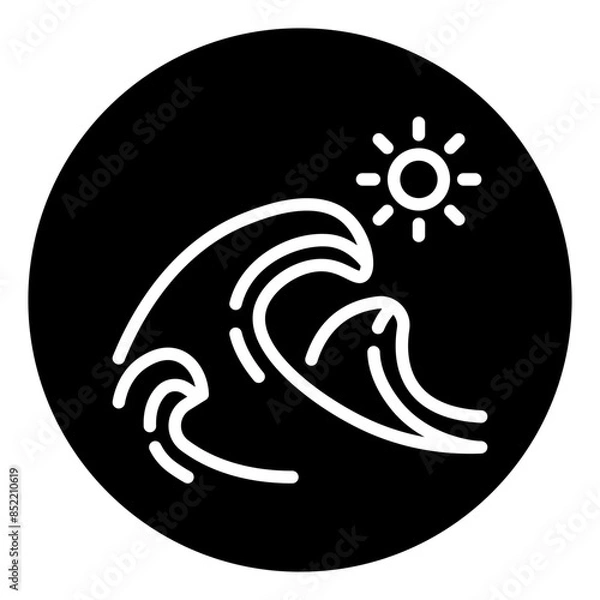 Fototapeta Waves Icon