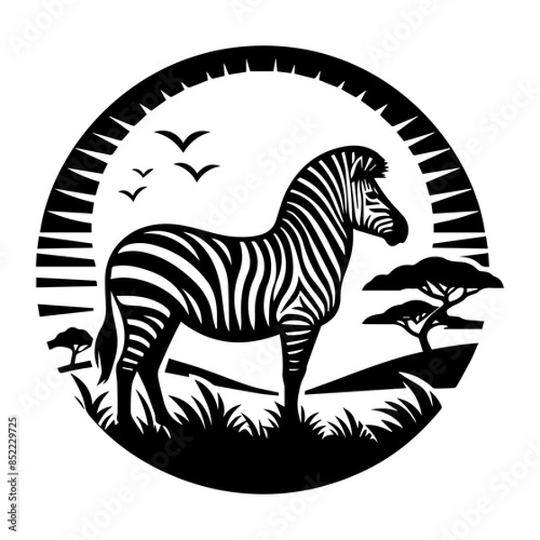 Fototapeta Zabra design silhouette vector art work illustration Ai 
, JPEG & EPS File