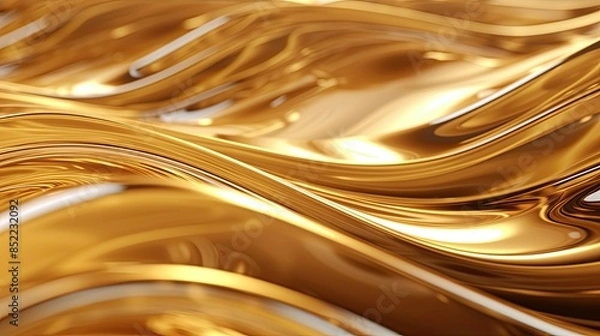 Fototapeta Macro shot of abstract wavy patterns in a pool of oil --chaos 10 --ar 16:9 --stylize 50 --v 5.2 Job ID: 07ad394c-8dcd-4e38-95b8-35b76383269f