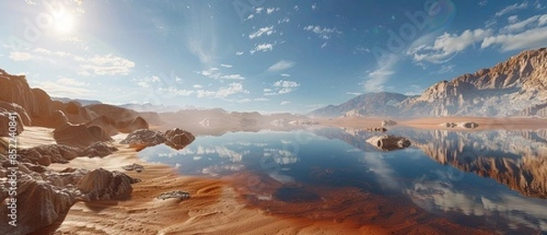 Fototapeta TRAPPIST 1D a potentially habitable exoplanet features a water filled hot desert - 14
