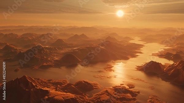 Obraz TRAPPIST 1D a potentially habitable exoplanet features a water filled hot desert - 19