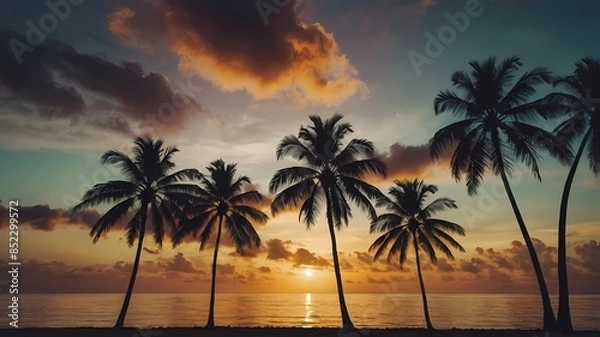 Obraz sunset over the ocean