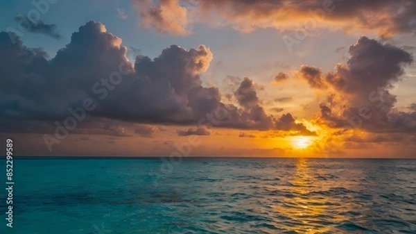 Obraz sunset over the ocean