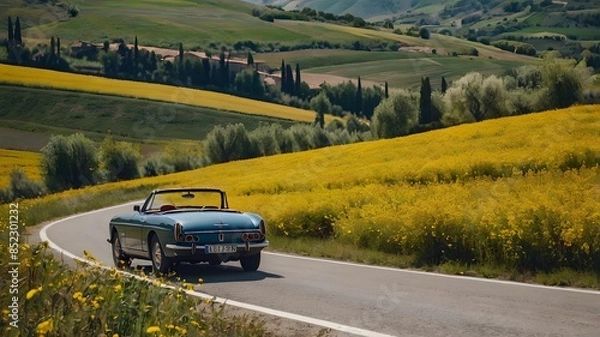 Obraz driving in the mountains