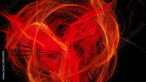 Obraz Abstract background with red glowing fenix