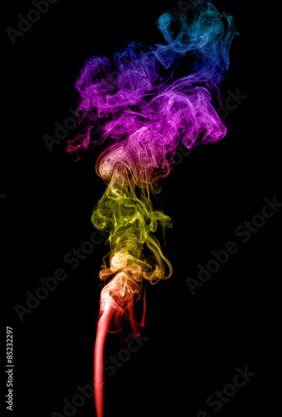 Fototapeta Abstract multicolored smoke