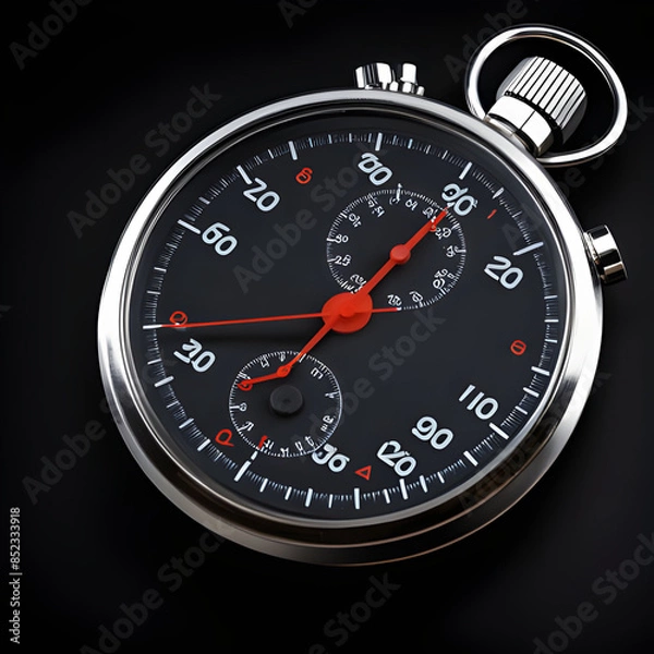 Fototapeta Classic racing rally stopwatch set reverse Precision High Accuracy Analog Stop Watch dark background