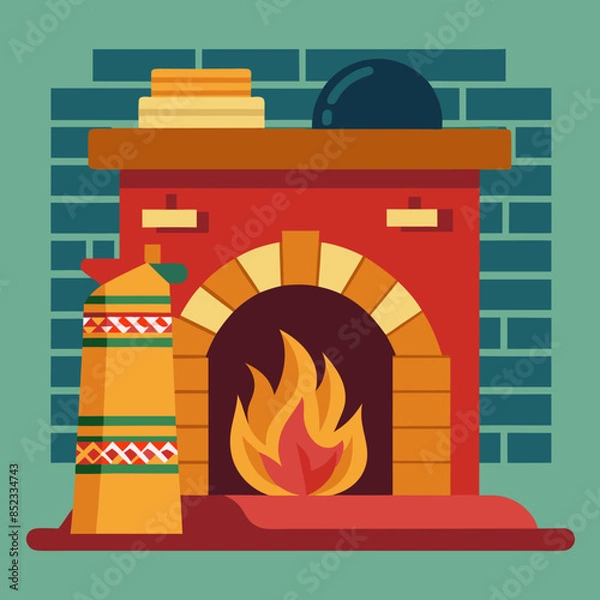 Obraz Warm fireplace