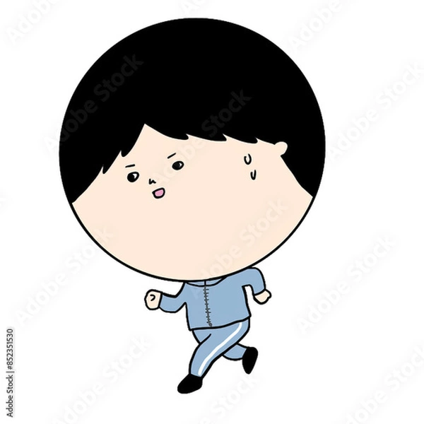 Obraz ジャージを着て走る人