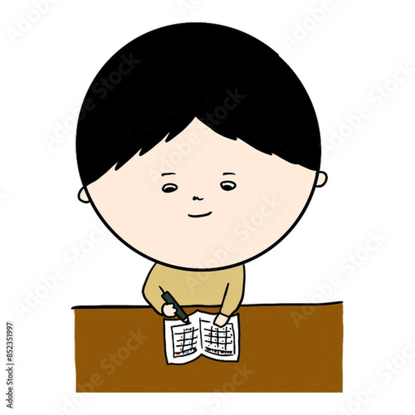 Obraz 手帳に予定を書く人