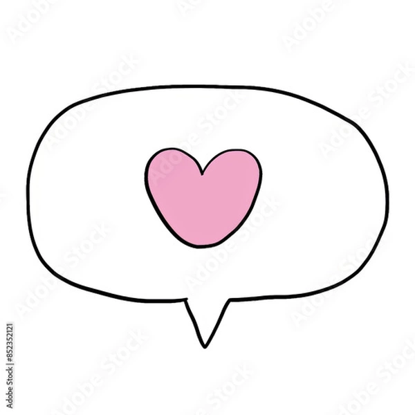 Obraz ハートの吹き出し