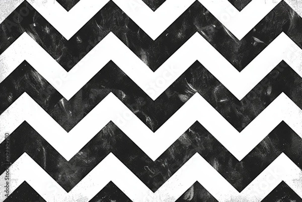 Fototapeta Seamless chevron pattern in monochrome