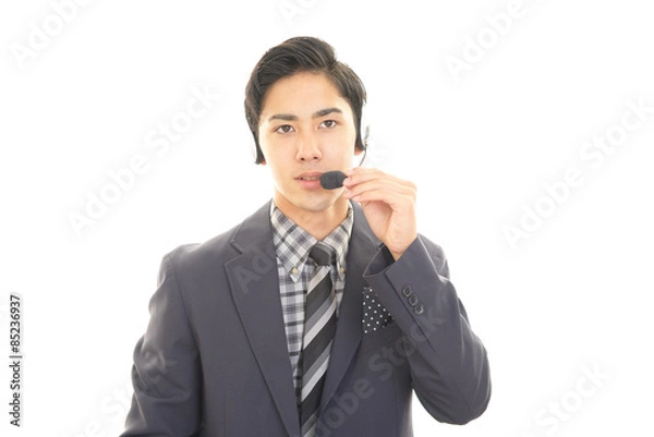 Fototapeta 笑顔のオペレーター