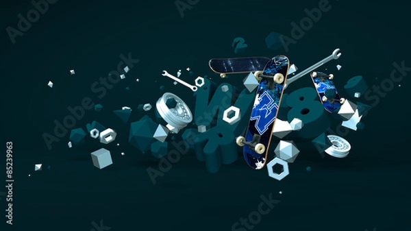 Fototapeta Geometric background. Skate.