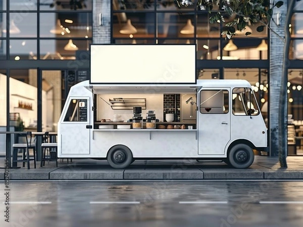 Fototapeta Food Truck Mock up Design