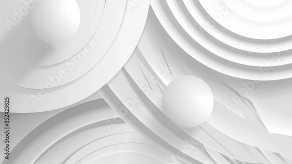 Fototapeta A sleek and modern background featuring white and gray stripes.

