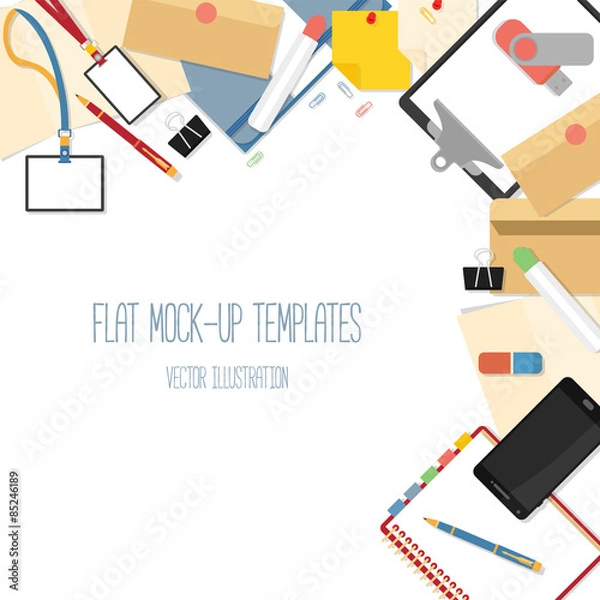 Obraz  Flat mockups for website design