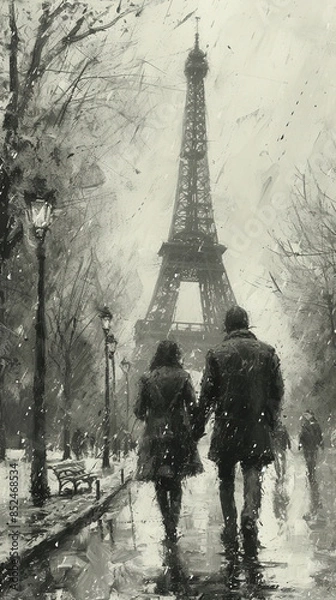 Fototapeta eiffel tower city