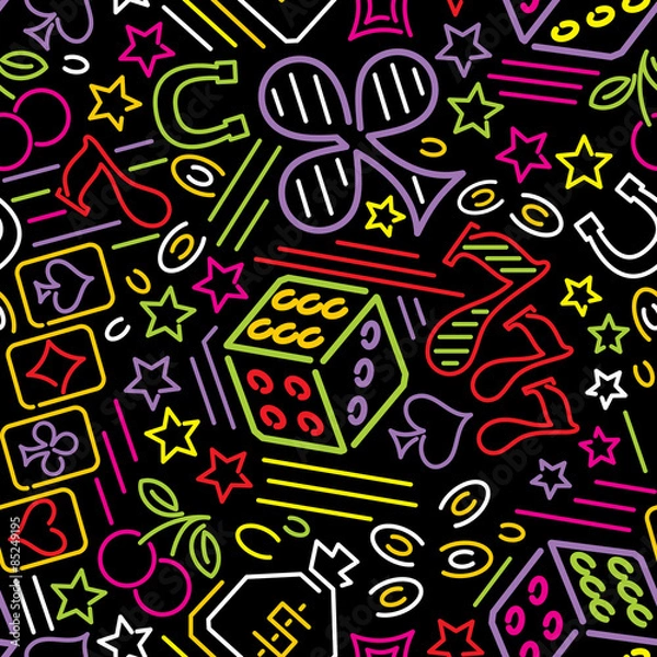 Obraz casino neon background