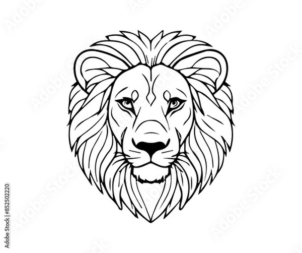 Obraz lion heah, vector, lion head vector illustration