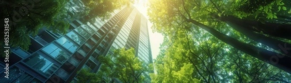 Fototapeta sustainable business practices in global finance, leading the charge towards a greener economy