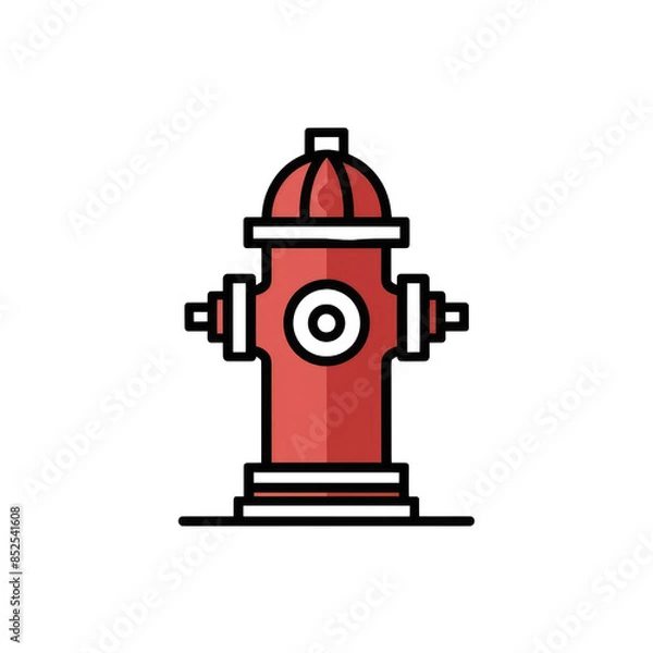 Fototapeta Minimalist Fire Hydrant Icon Simple and Elegant Design for Safety
