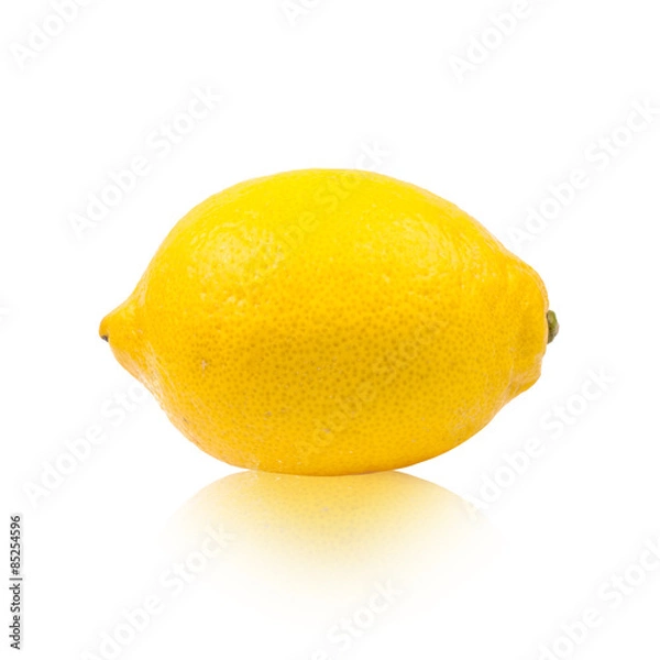 Fototapeta Fresh lemon with reflection