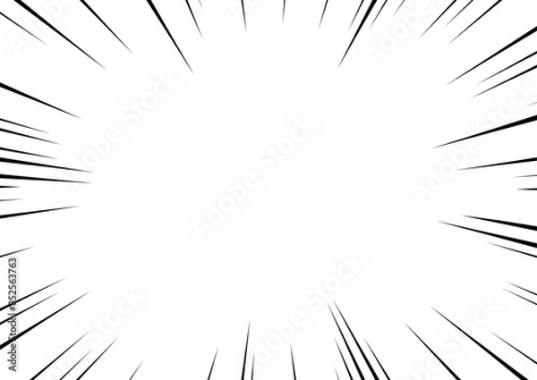 Obraz スペースが大きい集中線のフレーム