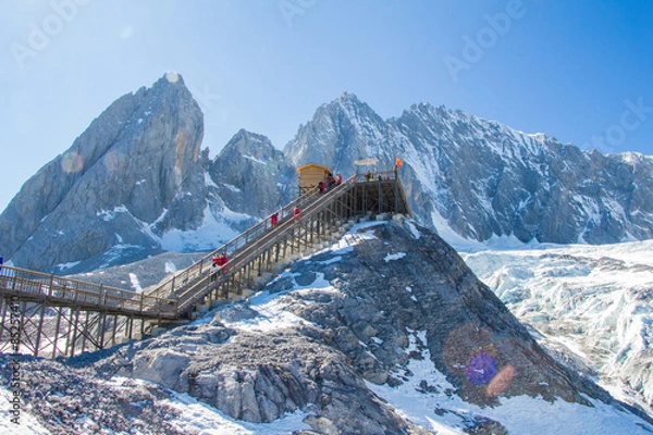 Obraz view form top of Jade Dragon Snow Mountain