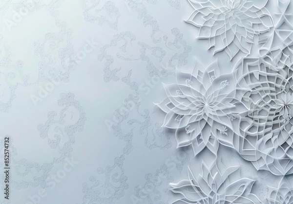 Obraz Light gray background with subtle Islamic geometric patterns 