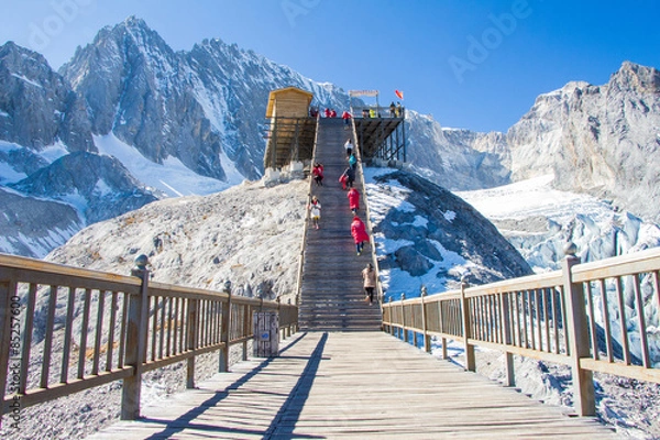 Obraz view form top of Jade Dragon Snow Mountain