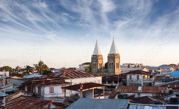 Obraz Stonetown Zanzibar, widok z dachu na miasto