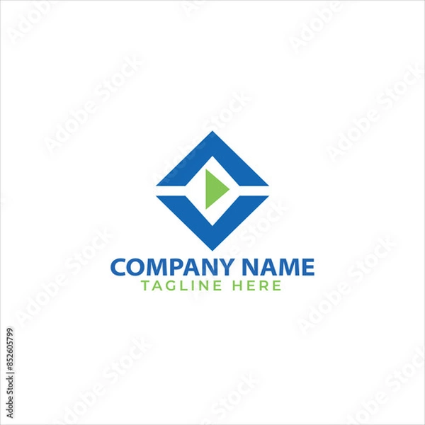 Obraz Digital video logo template design
