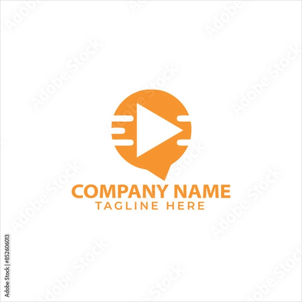 Fototapeta Video Pixel Logo Design Template
